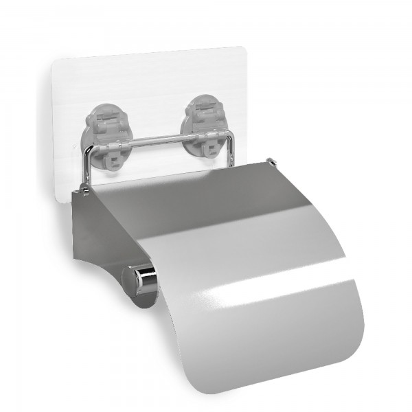 Portarrollos w.c. c/tapa inox adh.reut.