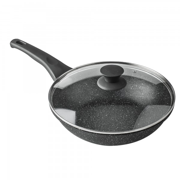 Wok al.fund. black piedra 28 cm.