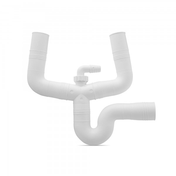 Sifon goma doble fregadero 35x40mm.largo