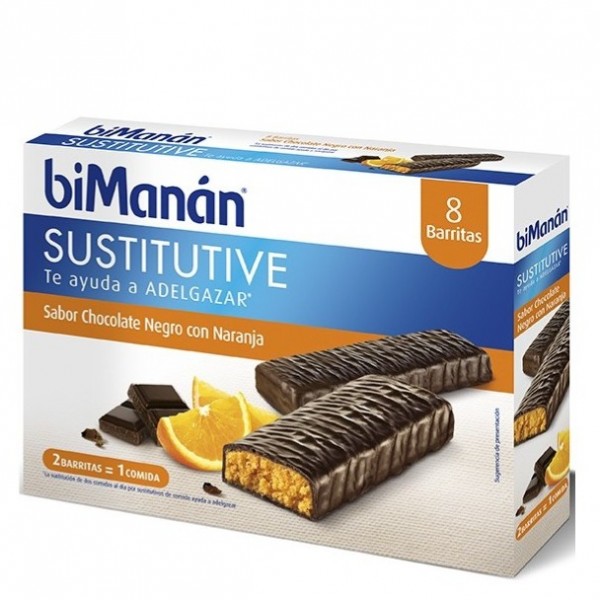 Bimanan Beslim Barritas Chocolate Negro con Naranja 10 Barritas