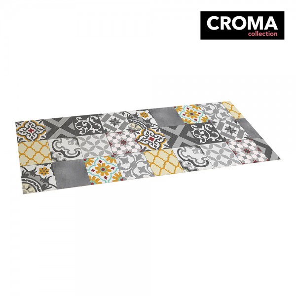 Alfombra vinílica croma patch gris-ambar 50 x 140 cm