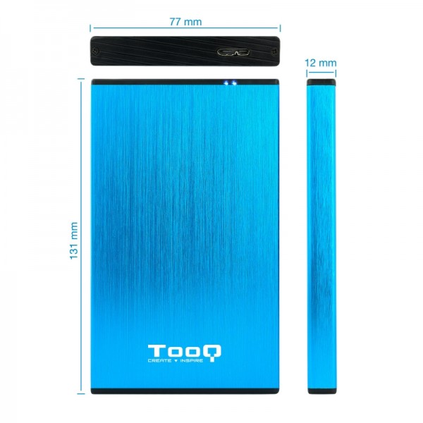 Tooq tqe-2527bl caja hdd 2.5" usb 3.1 gen1/usb 3.0