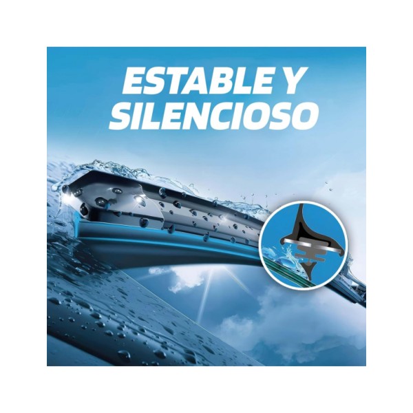 Escobilla Limpiaparabrisas Modelo Aquan53 Ultra Flex Series 19" 51 cm 1 Unidad con 8 Adaptadores