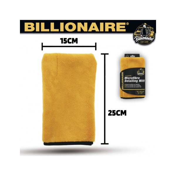 Guante de Lavado Supreme de Microfibra Billionaire Cuida la Carrocería Sin Arañazos Guante Sueva de Detalle 15x25 cm