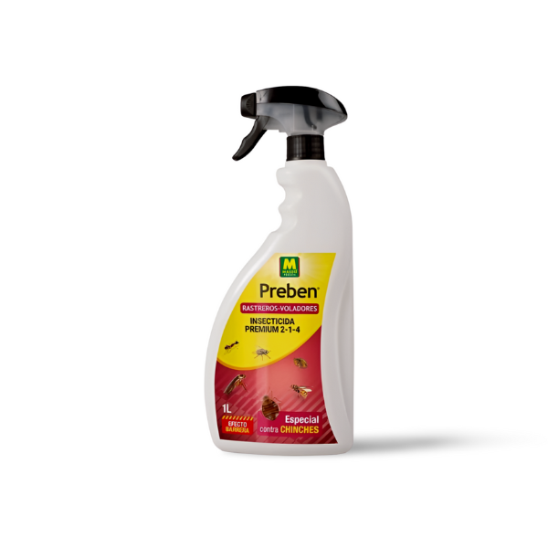Insecticida rastreros, pistola pulverizadora, 1 l