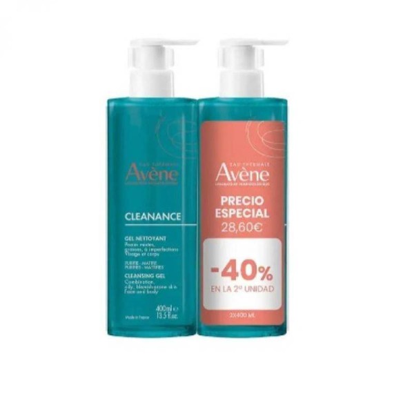 Avene Cleanance Gel Limpiador Pack Duplo 2x400 ml Promo
