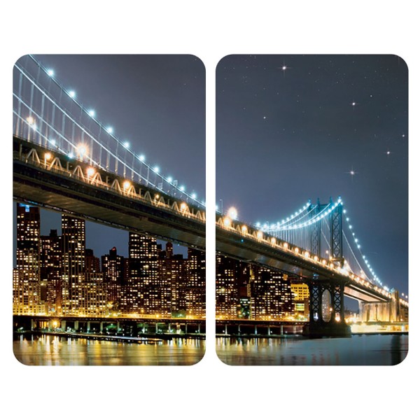 Placas cobertoras de vidrio brooklyn bridge 30 x 52 cm, 2 uds