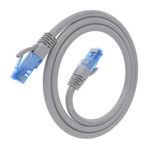 Aisens cable rj45 cat.6 utp awg26 cca gris 1.0m