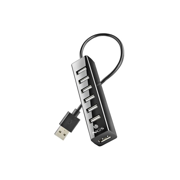 Ngs hub 7 puertos 2.0 con adap.corriente