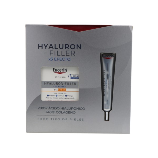 Eucerin Hyaluronfiller X3 Effect Dia SPF 30 50 ml + Contorno Ojos X3 Effect 15ml Promo