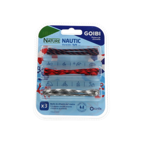 Goibi Pulsera de Citronella Nature Nautic X3