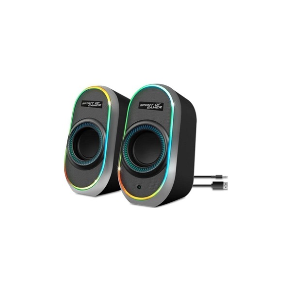Spirit of gamer altavoz 2.0 fanatic 500 rgb black