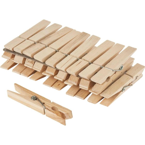 Pinzas pack 24 madera