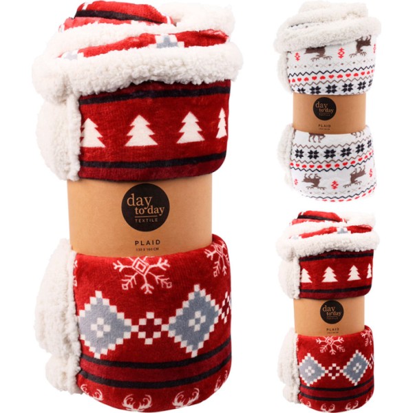 Manta navideña, modelos variados, 130 x 160 cm